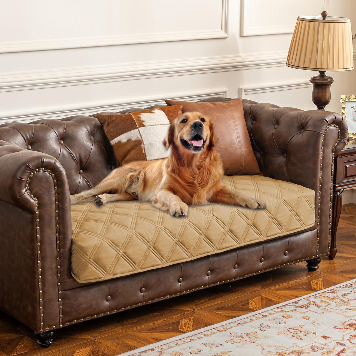 Ameritex Waterproof Dog Bed Cover Pet Blanket with Anti-Slip Back for Furniture Bed Couch Sofa