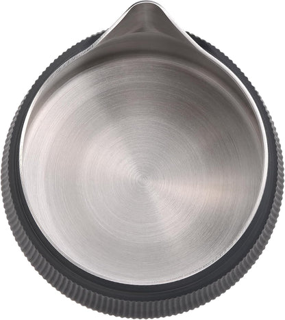 Normcore Handleless Milk Frothing Jug, Milk Pitcher 15.2 oz, Milk Frother Steamer Cup Stainless Steel Espresso Cup, Round Spout, Silver, 450 ml