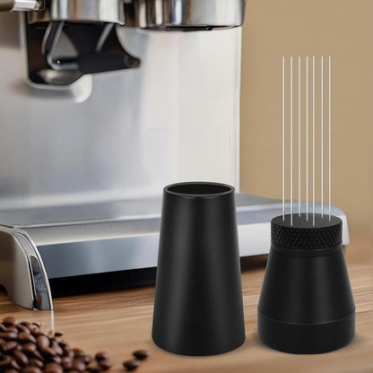 Apexstone Coffee Stirrer Tool, Coffee Stirring Tamper WDT Distribution Tool, Needle Distribution Tool Espresso, WDT Tool Espresso with Stand Black