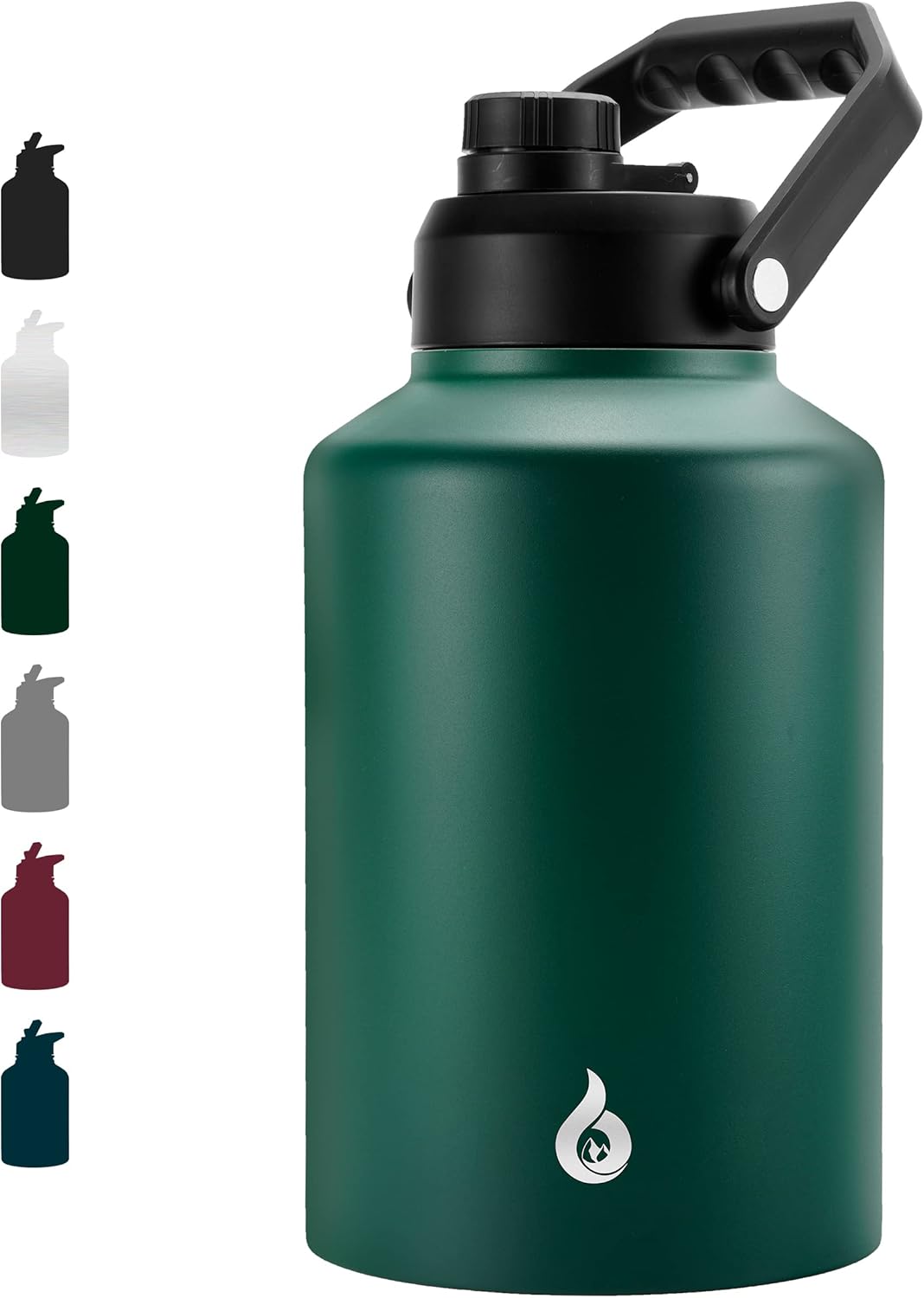 Bjpkpk 64 oz Insulated Water Bottle, Dishwasher Safe Half Gallon Water Bottle with Ergonomic Handle, BPA Free Leak Proof Water Jug for Sports