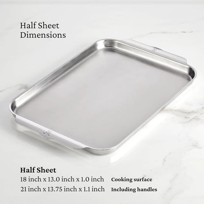 Hestan - OvenBond Collection - 13" x 18" Tri-Ply Clad Stainless Steel Half Sheet Pan