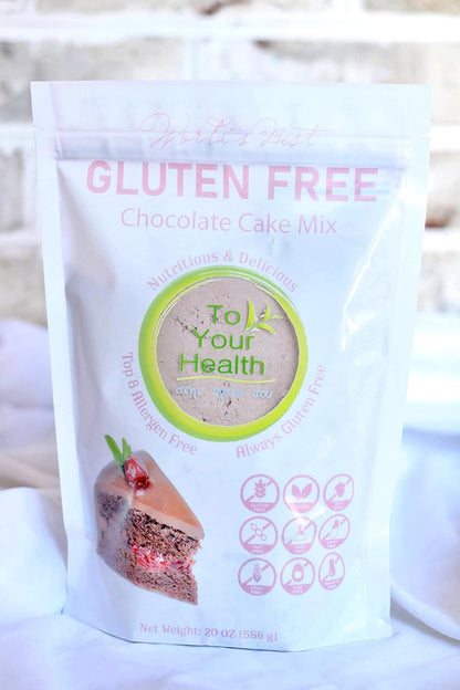 To Your Health Bakery Gluten Free (GF) Chocolate Cake Mix- Organic, Non-GMO, Top 8 Allergen Free