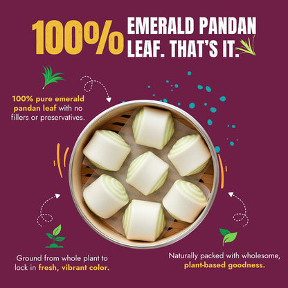 Suncore Foods Emerald Pandan Leaf Powder 3.5oz | Gluten Free | Vegan | Natural Green Food Coloring, For Baking, Drinks, Desserts, Smoothies, Gourmet Flavor, Non-GMO, No Caffein, Resealable Pouch