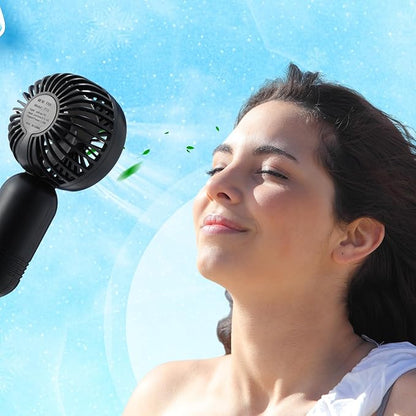 Rossesay 24 Pack Mini Portable Fan Bulk for Travel 3 Speeds, Rechargeable USB Battery Operated, Small Handheld Personal Eyelash Fans for Women Men Indoor Outdoor(Black)