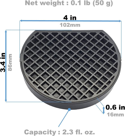Coffee Drip Catcher 4 inches Small Drip Tray for Drink Dispenser Espresso Machine Carafe Tea Station Water Urn Durable ABS Plastic, Black, PDT0627S