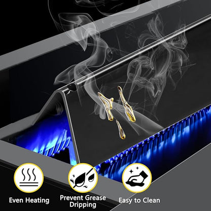 Grill Parts for Weber Genesis 300 Series Grills with Front Control Knob, Genesis E310 E320 E330 S310 S320 S330, 7620 Flavorizer Bars 65505 Heat Deflectors and 62752 Burner Tubes