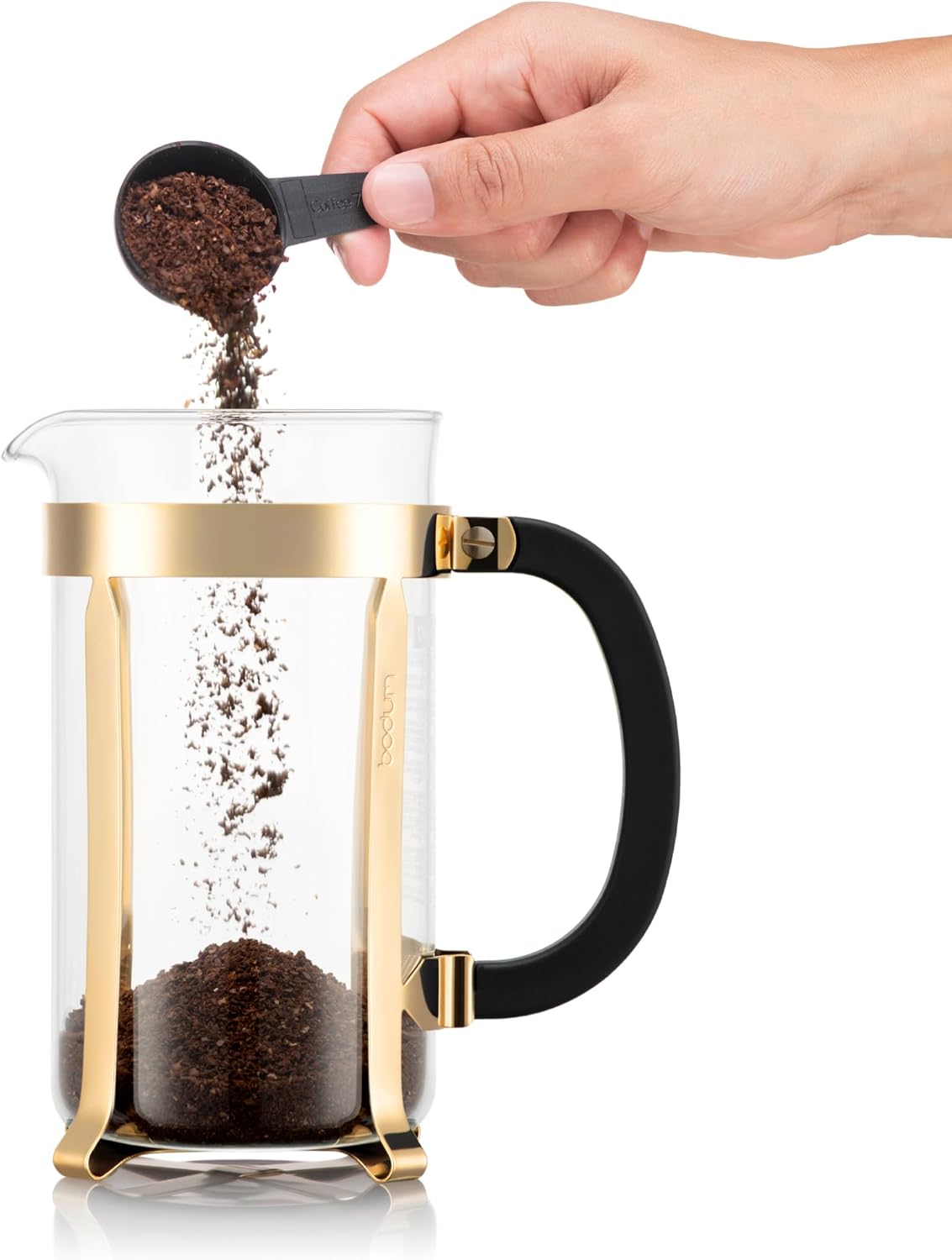 Bodum 34oz Chambord French Press Coffee Maker, High-Heat Borosilicate Glass, Gold – Made in Portugal