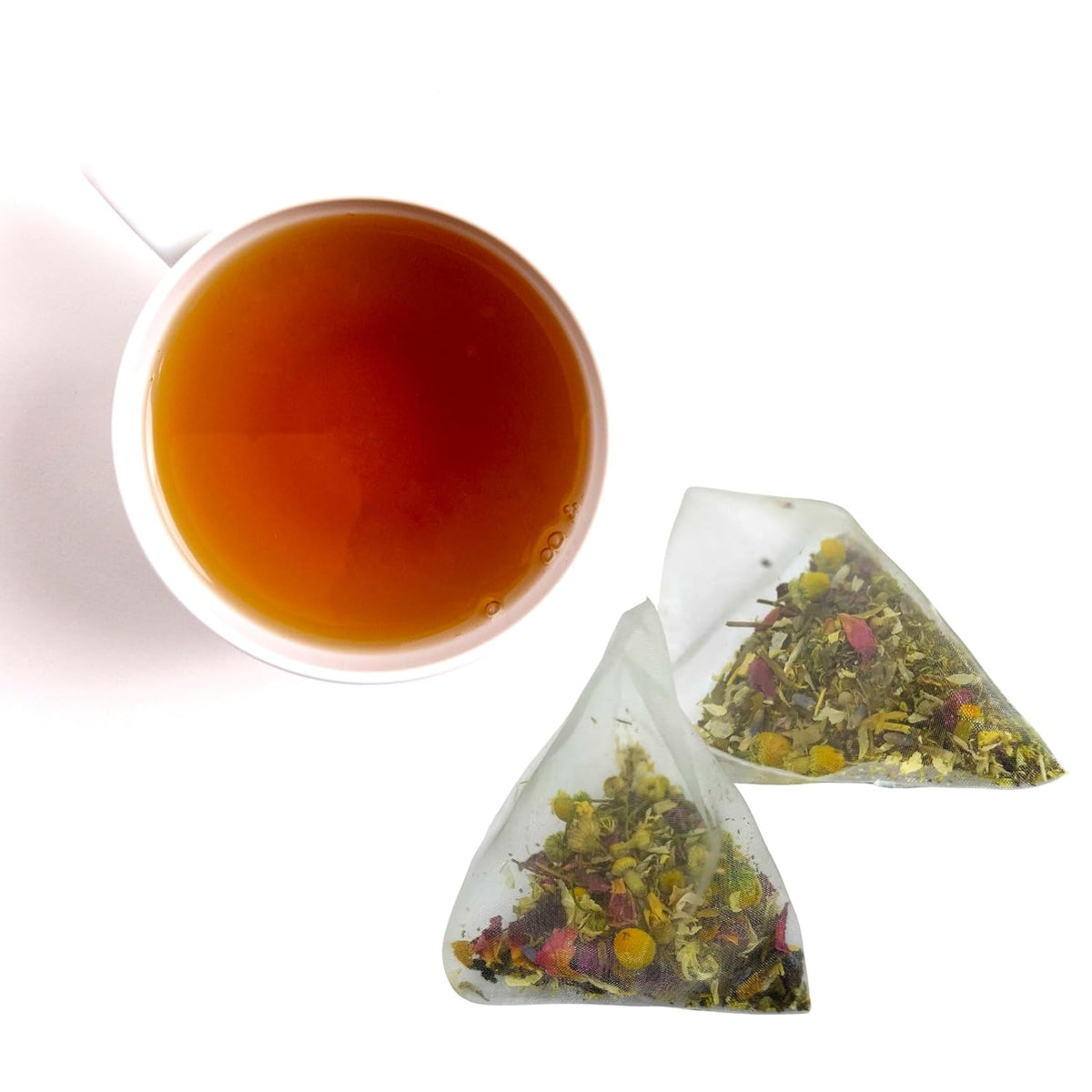 Pure And Easy Tea, Nighttime Nirvana, Natural Sleep & Relaxation Tea, Caffeine-Free Loose Leaf Blend with Chamomile, Lavender & Lemon Balm, Premium Wellness Tea, 20 BPA-Free Sachets