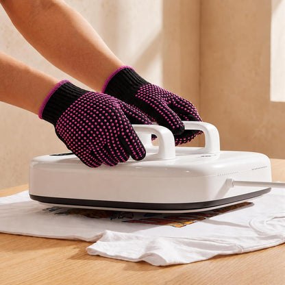 HTVRONT Heat Resistant Gloves for Sublimation 2Pcs with Silicone Bumps
