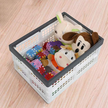 Teyyvn 4-Pack Collapsible Milk Crates, 15L Plastic Stackable Storage Bins Utility Folding Baskets