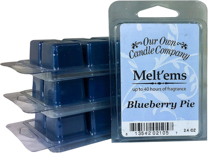 Our Own Candle Company Premium Wax Melt, Blueberry Pie, 6 Cubes, 2.4 oz (4 Pack)