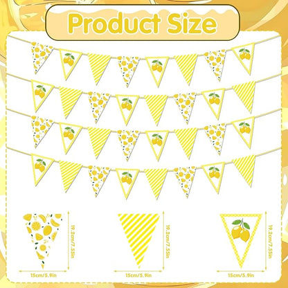 Lemonade Stand Party Decorations - 4PCS Fresh Lemonade Party Banner Supplies for Kids, Lemon Drink Bar Sign Garland Birthday Supplies Decor for Summer (No-DIY)