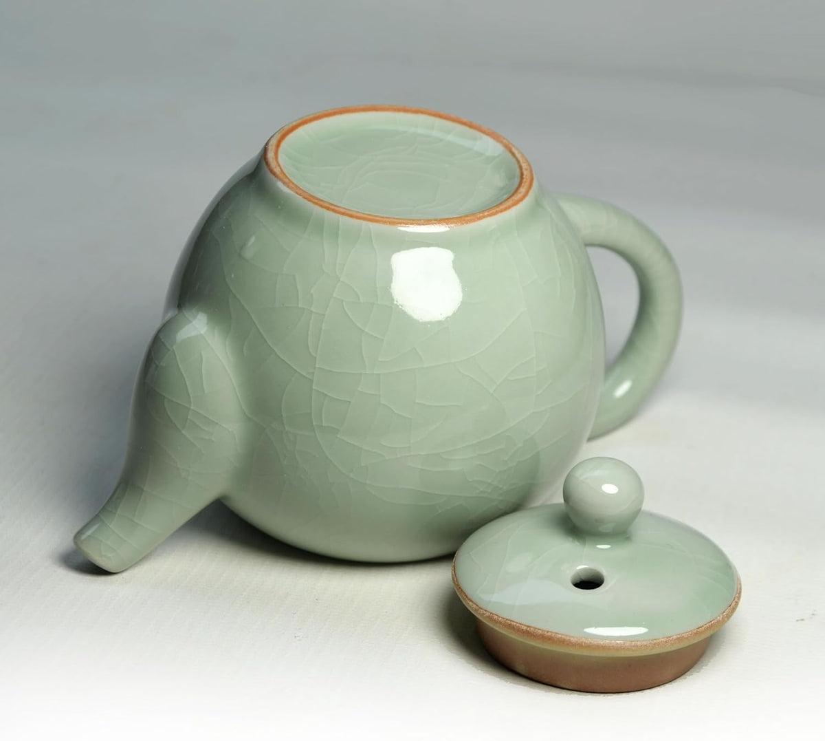 Small Ceramic Teapot, 9oz Tea Pot Chinese Tradition Kiln-changed Glaze Ice Cracked Porcelain Pot kettle