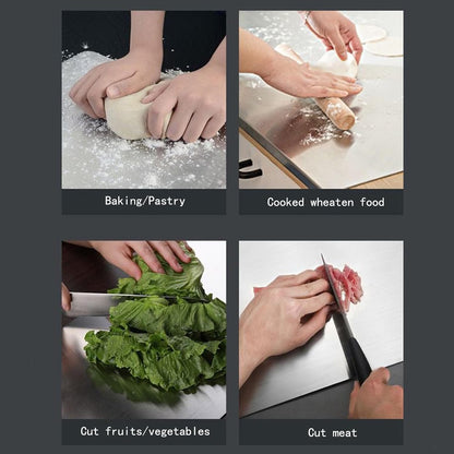 Stainless Steel Cutting Boards for Kitchen,Baking Board,Pastry Board,kneading Panel - Suitable for Cutting Vegetables, Fruits, Meat,bread - Easy To Clean and Store (50x40cm/19.6x15.7in)