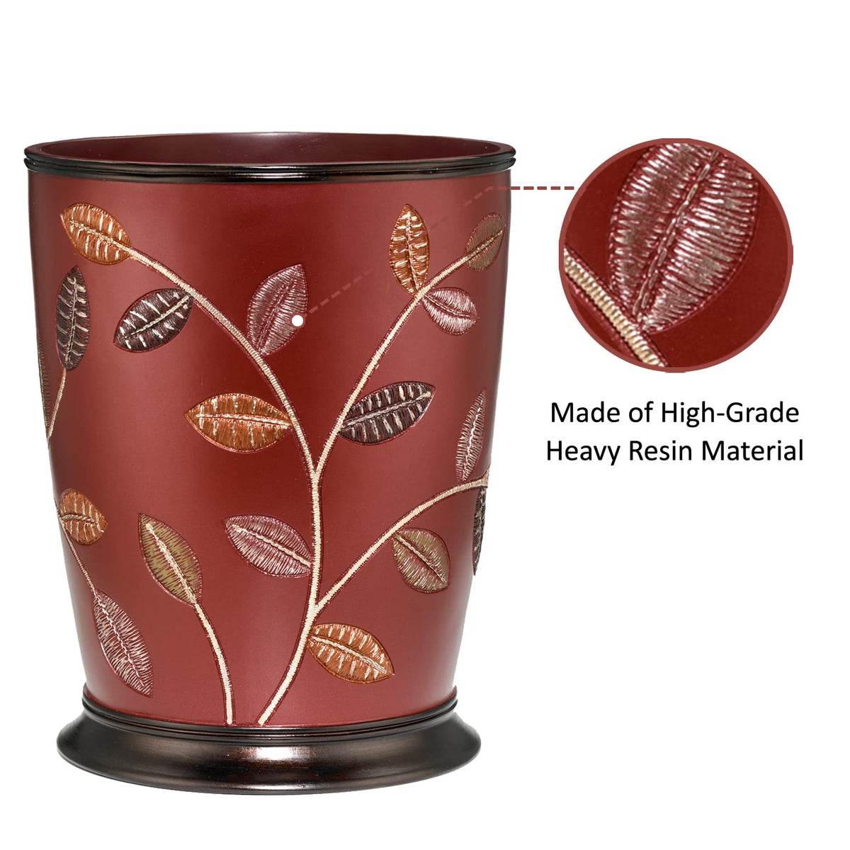 Zahari Home Decorative Trash Can for Bathroom, Office & Bedroom - 2.1 Gallons Stylish & Small Trash Can for Dorms, Desktop & Restroom - Chic Waste Basket for Compact Spaces, Aubury