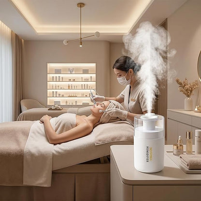 Mini Humidifier, 2-in-1 Aroma Diffuser & Humidifier, 7-Color LED Night Light, USB Portable, 4H/8H Timer, Auto Shut-Off, for Travel, Hotel, Car, Office, Personal Use (white, 2.8*3.2*4.7)