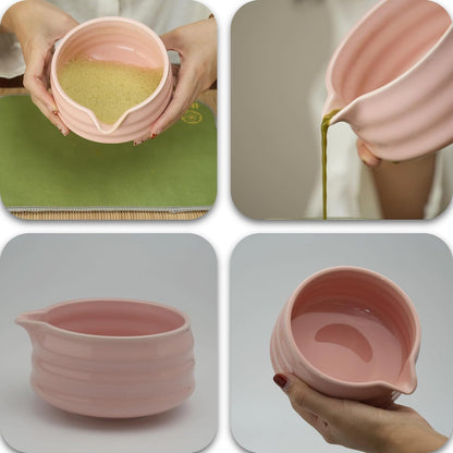 Matcha whisk Set,7 Pcs Matcha Making Kit with whisk Whisk, Ceramic Bowl, Sifter, Scoop, Holder, Stand