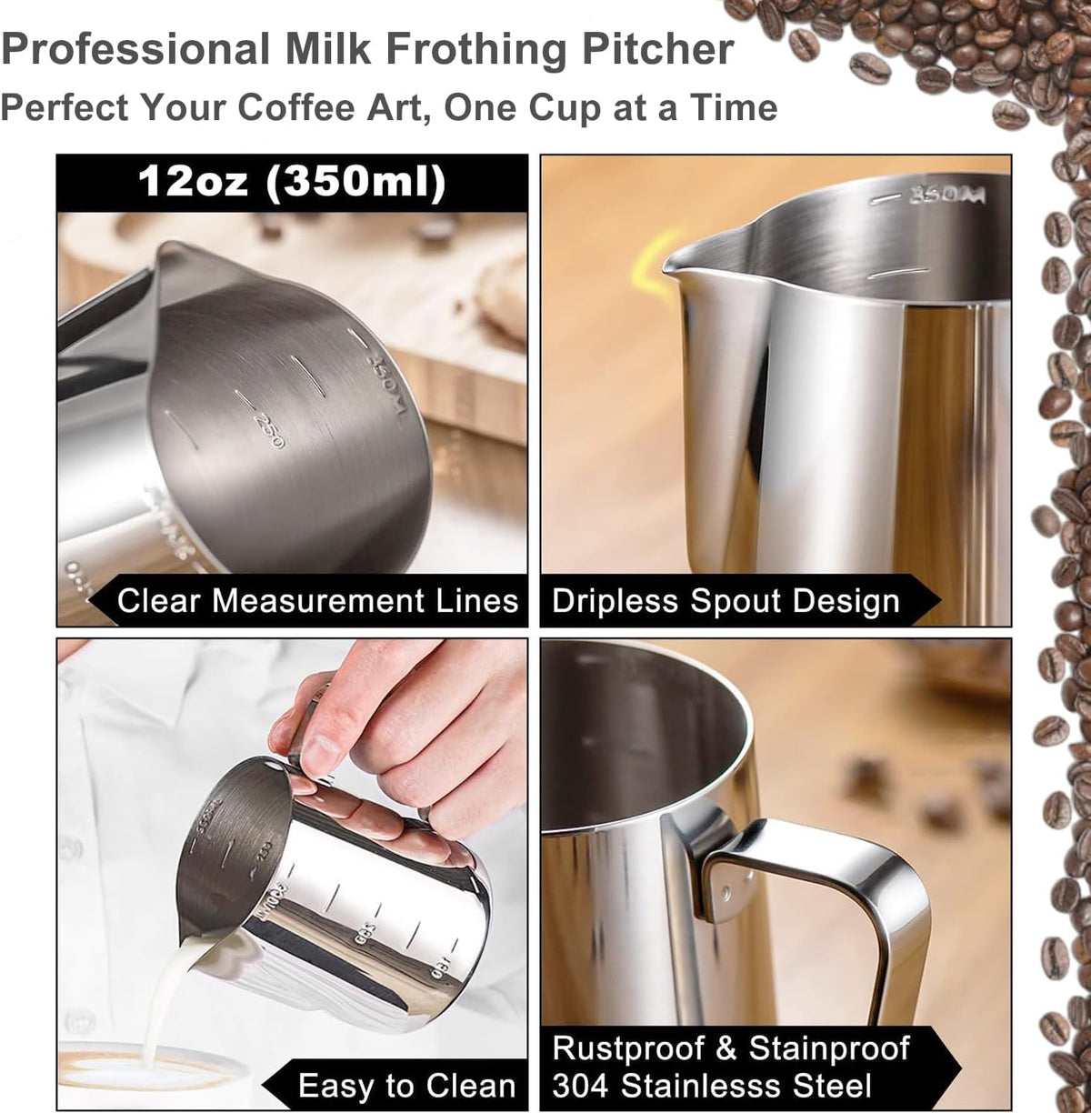 Espresso Accessories Kit 51mm Tamper: 51mm Espresso Tamper Set Barista Tools Including Coffee Tamper, Milk Frother Cup, WDT Tool Espresso Tools, Tamper Mat, Latte Pen, Coffee Spoon, Coffee Stencils