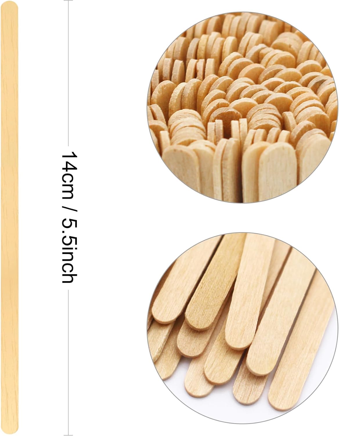 Sugormek1000PCS 5.5 IN Wooden Coffee Stirrers, A+Level Smooth Rounded Edges Disposable Coffee Stir Stick
