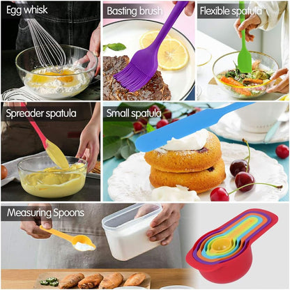 Mixing Bowls Set with Airtight Lids, 20PCS Stainless Steel, Nesting Bowls with 3 Grater Attachments & Non-Slip Bottoms, Size7, 4, 3, 2, 1.5
