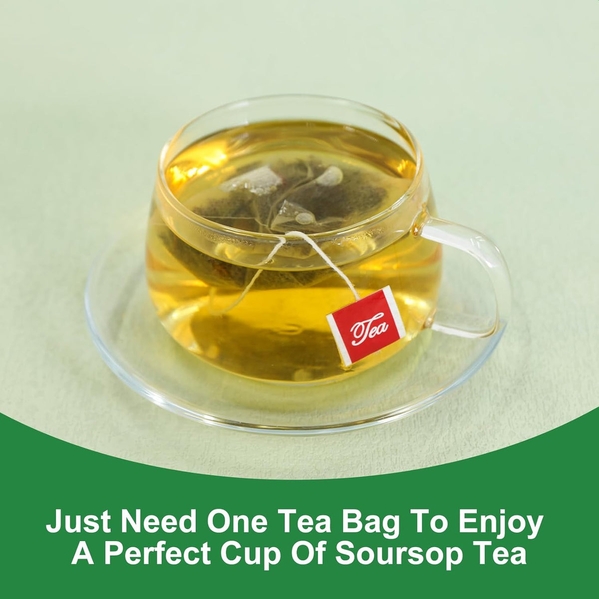 Tearelae - Soursop Leaves Tea - 1.5g x 50 Count - 100% Pure Soursop Graviola Leaves Tea Bag - Country of Origin Thailand