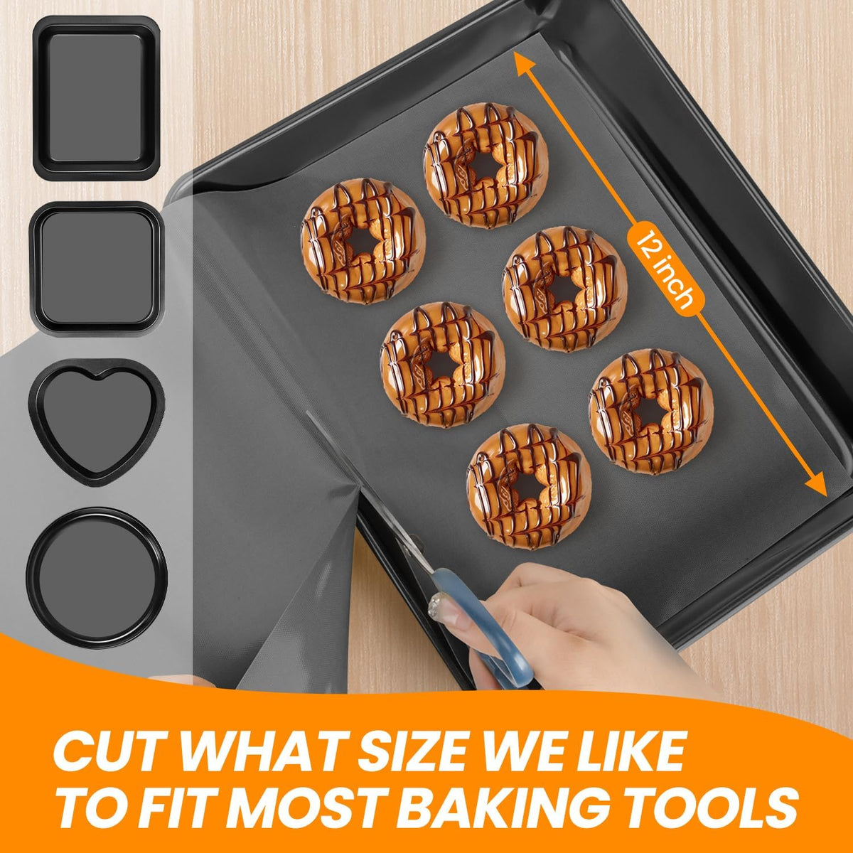 Silicone Baking Mat Roll, Non Stick Heat Resistant Silicone Baking Mats, Pastry Mat, No Slip Reusable Freeze Dryer Mat, Countertop Protector Mat