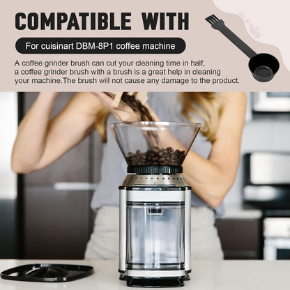 Coffee Spoon With Espresso Grinder Brush 2 in 1 Brush for Cuisinart DBM-8P1