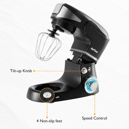 Sunvivi 3-in-1 Multifuctional Stand Mixer: 400W Kitchen Electric Mixer, Tilt-Head, 6.5QT Dough Mixer Machine with Stainless Steel Bowl, Meat Grinder, Juice Blender – Ideal for Baking, Cooking