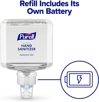 PURELL ES8 Automatic Hand Sanitizer Dispenser, Graphite, for 1200 mL PURELL ES8 Hand Sanitizer Refills (Pack of 2) - 7724-01