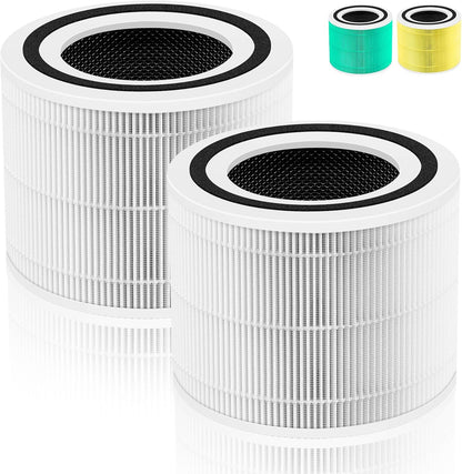240 True HEPA Replacement Filter 14 for Puro 240 Air Purifier,3-in-1 High-Efficiency HP-14 with Activated Carbon Filter,2 Pack,White