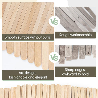 Wisyok 500 PCS Coffee Stirrers, 7 Inch Premium Birch Wood Sticks, Smooth Round Ends, Splinter-Free Disposable Stir Sticks for Coffee, Cocktails