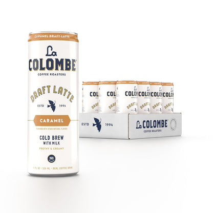 La Colombe Coffee, Caramel Draft Latte, 11 fl oz Cans (Pack of 12), Coffeehouse Quality Cold Brew, Specialty Grade Coffee Beans