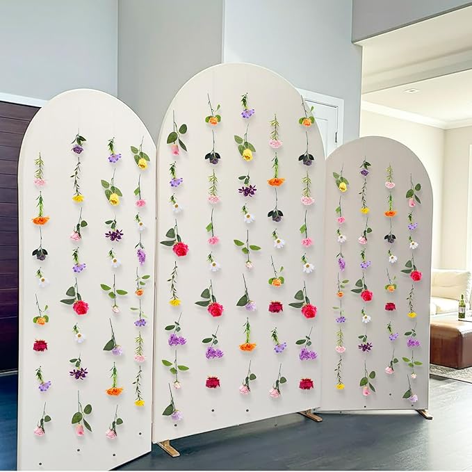 Suncalla 6 Pcs 35.46 ft Flower Garlands Backdrop Spring Artificial Wildflower Vines Floral Decorations for Party Fake Flower Vines Faux Silk Wildflower for Wedding Garden Wall Arch (Fresh,Multicolor)