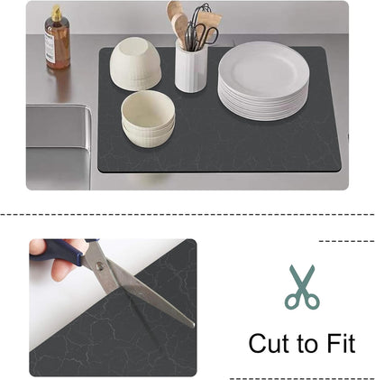 Coffee Maker Mat for Countertops, Coffee Bar Accessories Fit Under Coffee Machine Mat 19"x12"Rubber Backed Coffee Pots - Table Mat under Appliance