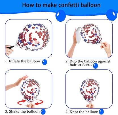 Red White and Blue Balloons,60Pcs Red and Blue Balloons,12in 4th of July Balloon for 4th of July Independence Day USA Party Birthday Party Decorations