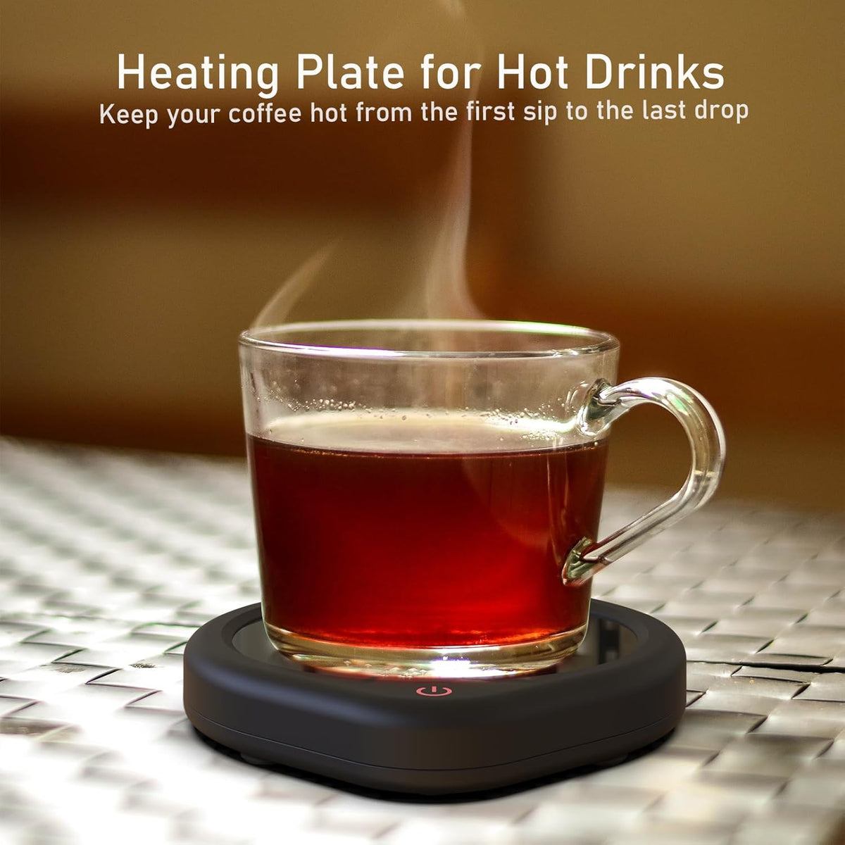 Coffee Mug Warmer, Cup Warmer for Desk with Auto Shut Off Smart Temperature Settings, Electric Beverage Tea Water Milk Heater for All Cups and Mugs
