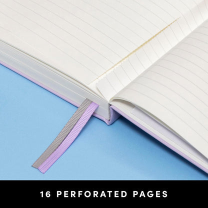 PAPERAGE Lined Journal Notebook, (Burgundy), 252 Pages, Medium 5.6 in x 8 in - 100 GSM Thick Paper – Hardcover Journaling Notebook for Work, School & Note Taking