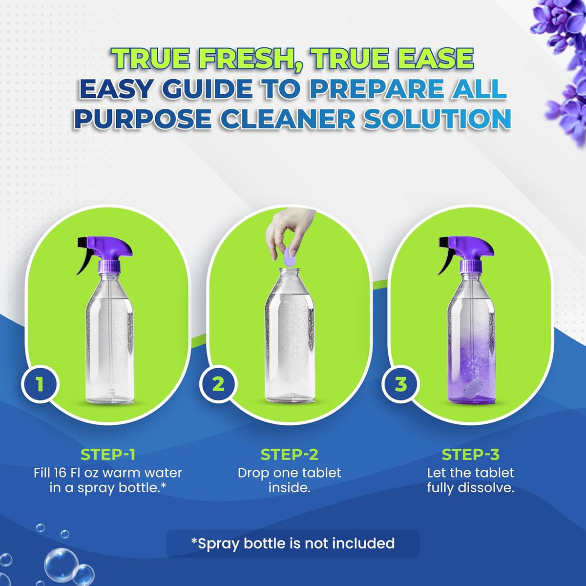 True Fresh All Purpose Cleaner Refill Tablets (24 Count) – Makes 384 fl oz, Effortless Cleaning Power For Multisurface Cleaning - Removes Tough Grimes, Stains and Acts as Degreaser