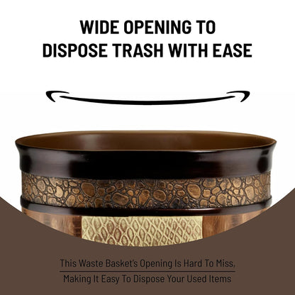 Decorative Trash Can for Bathroom, Office & Bedroom - 2.1 Gallons Stylish & Small Trash Can for Dorms, Desktop & Restroom - Chic Waste Basket for Compact Spaces, Zambia