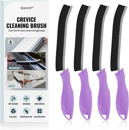 SXhyf Crevice Cleaning Brush - Grout Scrub Brush, House Cleaning Supplies, Gap Cleaning Tools, Home Essentials, Gifts for Women Men, Hard Bristle Crevice Cleaner Brush for Household Use, Bathroom