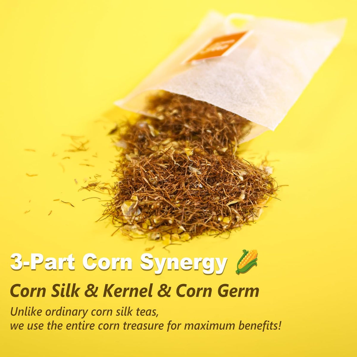 Tearelae - Corn Silk Tea Bags, 40 Count - Premium Natural Whole Corn Tea with Mild Sweetness - Non-GMO - Caffeine-free - Promote Kidney Health