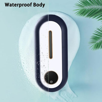 Automatic Soap Dispenser, Smart Foam Soap Dispenser with Temperature Display & Long-Last Battery, 450ML Large Capacity, 3 Modes for Kitchen Sink and Bathroom, Wall-Mounted Hand Soap Dispenser (Blue)