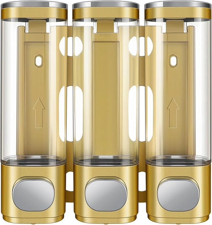3-in-1 Room Wall Mounted Bathroom,Shower Pump Dispenser and Organizer,Dispensers for The Shower,Shampoo and Conditioner Dispenser,Shampoo Dispenser for Shower
