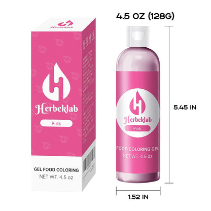 Pink Gel Food Coloring 4.5 oz Professional Grade Pink Food Dye Concentrated Gel Food Coloring for Icing Baking Cake Decorating Cookie Fondant Slime