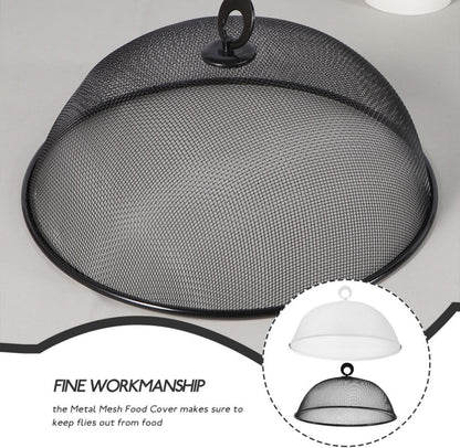 Metal Mesh Food Cover 2pcs Outdoor Mesh Food Tents Dome Screen Plate Cover 30cm Stainless Steel Fruit Fly Nets Picnic Food Umbrella for Table BBQ Camping