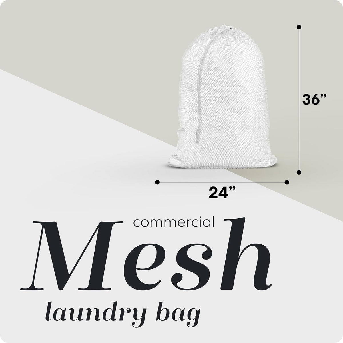 Handy Laundry Mesh XL Laundry Bag - Durable, Machine Washable with Secure Drawstring Closure - Perfect for College Dorms, Laundromats, Apartments (White)