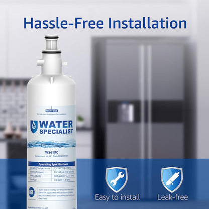 Waterspecialist Replacement for GE® RPWFE®, RPWF (Built-in CHIP) Refrigerator Water Filter, Compatible with GYS22GMNES, GYE22HSKSS, PYE22PELDS, GFE26GMKES, GFE26GGHWW, PFE28KYNFS, 3 Filters