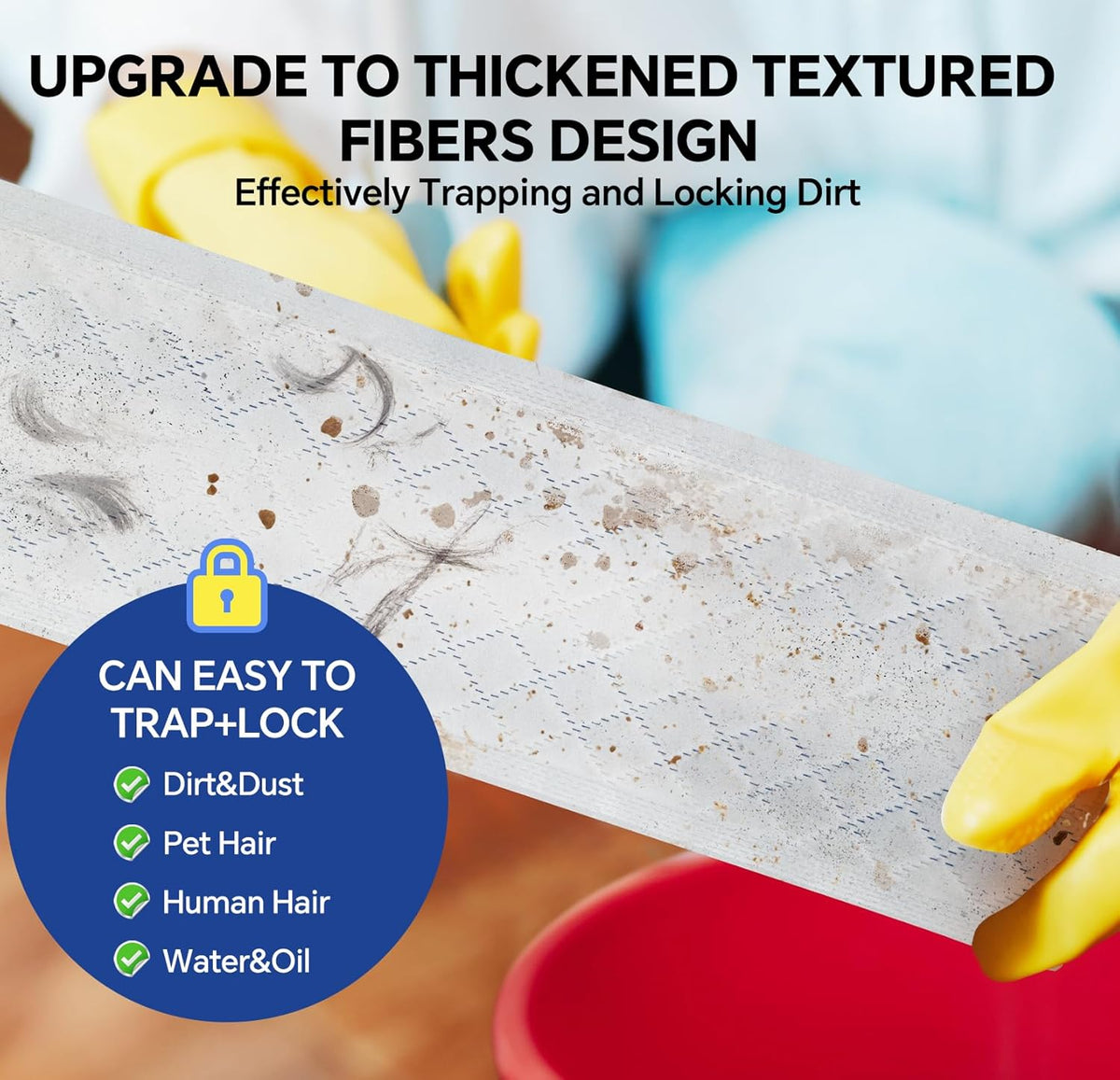 60 Count Ultrathick Microfiber Mop Pads Refills for Bona Hardwood Floor Cleaner & All 15''-17''Hook & Loop System Mop.Disposable Heavy Duty Mopping Pads for Floors Cleaning.