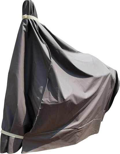 Heavy Duty Charcoal Grill Offset Smoker Cover, Outdoor Smokestack BBQ Cover, Special Fade and UV Resistant Material, Fits Brinkmann Trailmaster, Char-Broil, Dyna-Glo and More Brown