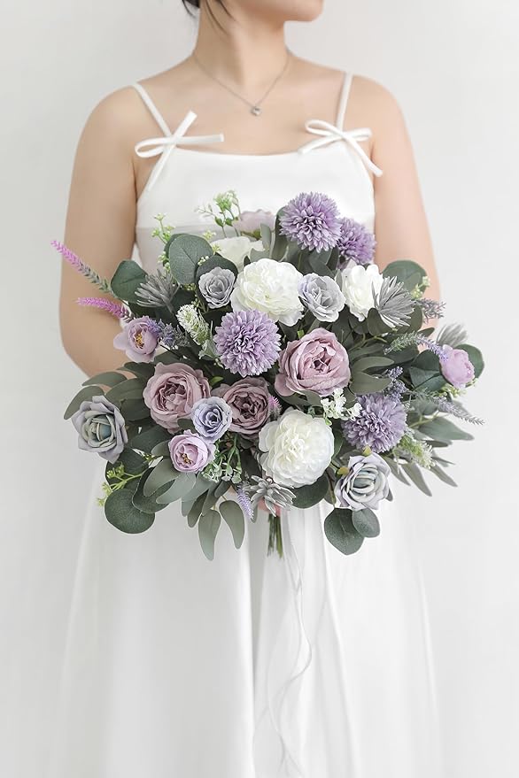 Serra Flora 18Heads Multi Use Artificial Flowers Combo for DIY Centerpieces Arrangements Wedding Bridal Bouquet Table Chair Decor Candle Holder Baby Shower Cake Decor Flower Strips Home Decor